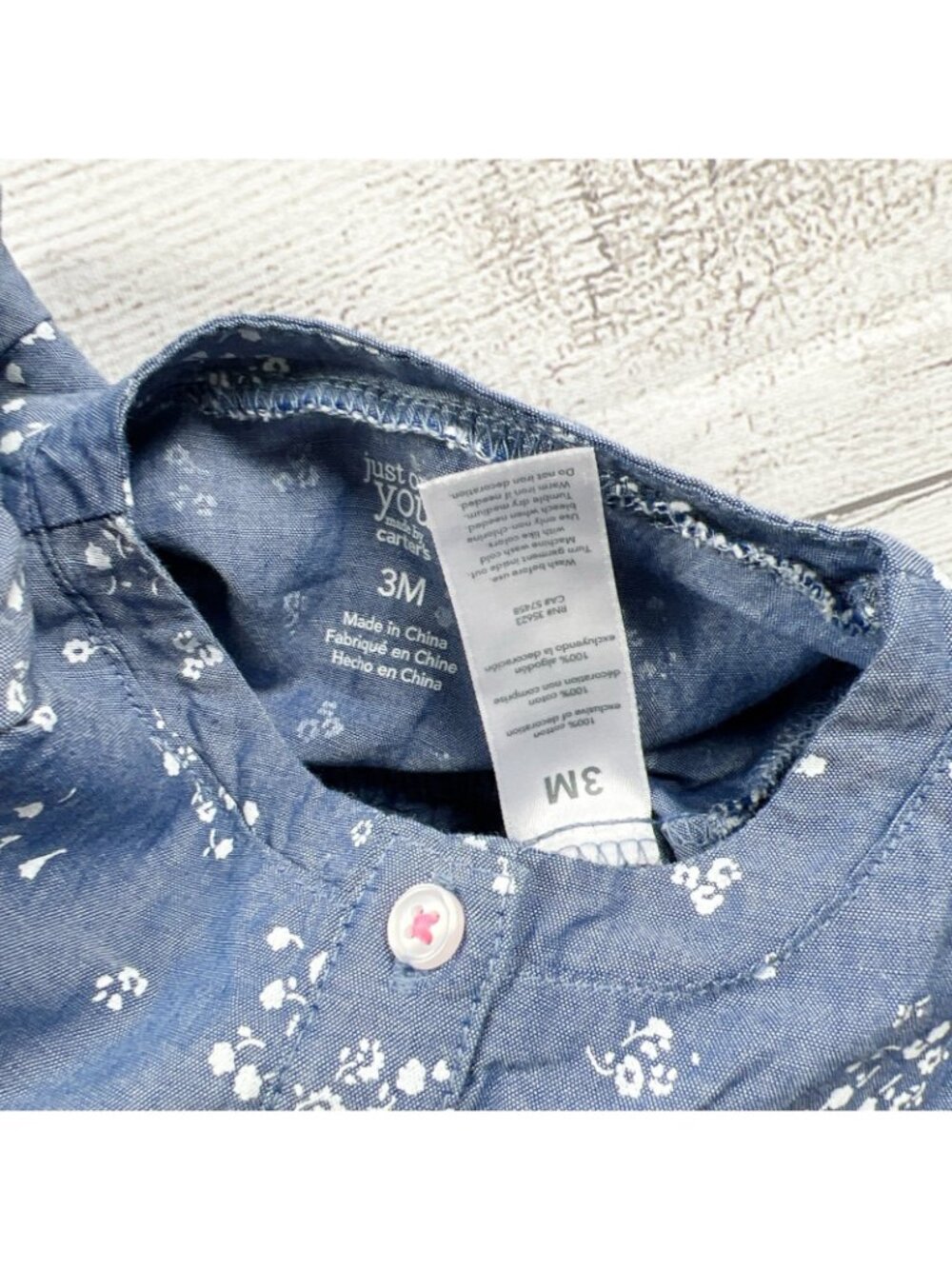 Just One You By Carter's Baby Girl Floral Jumpsuit Bird Romper 0-3 Months - Picture 2 of 3